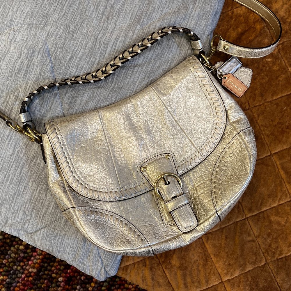 Coach Crossbody Purse in Gold